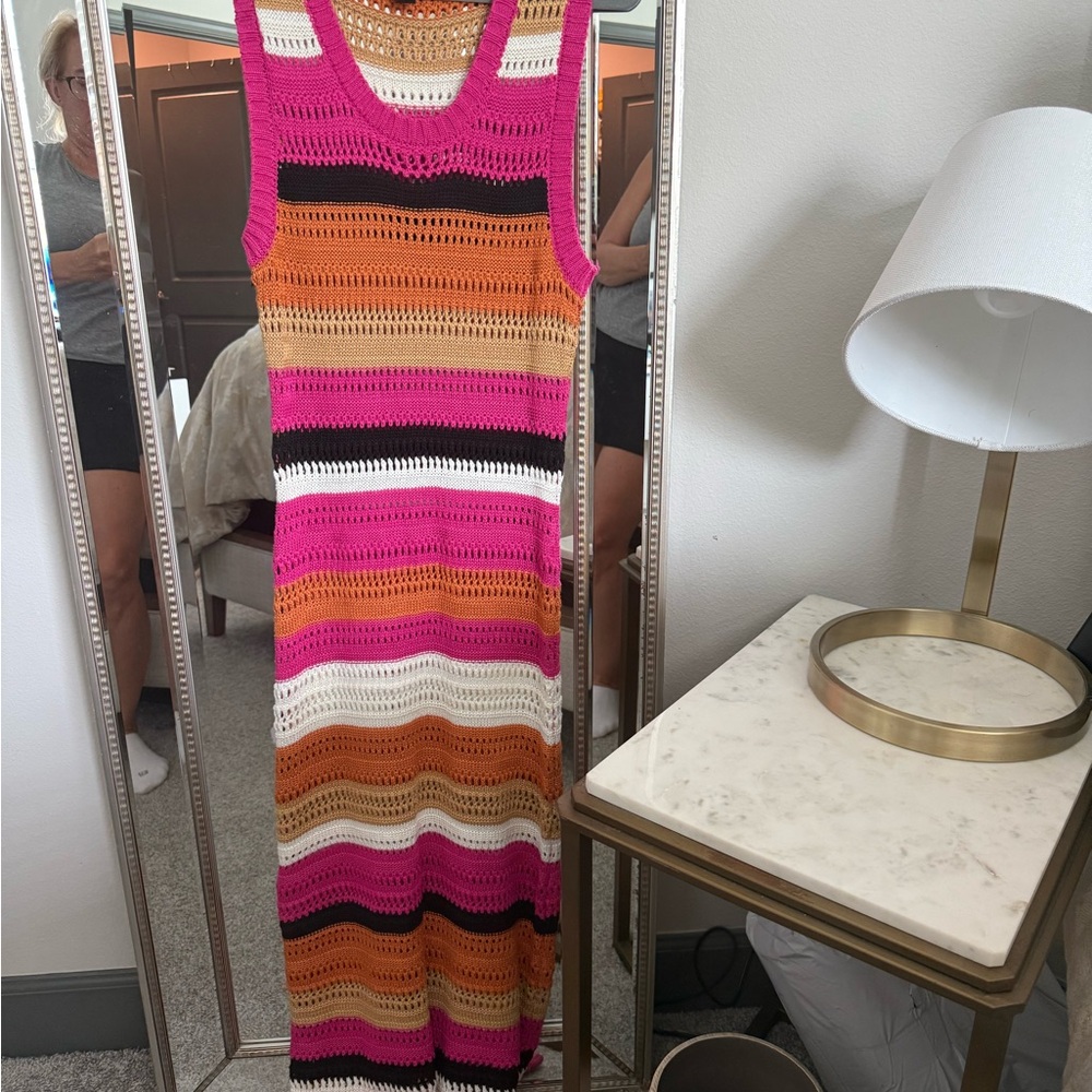 Lumiere Vibrant Crochet Maxi Dress